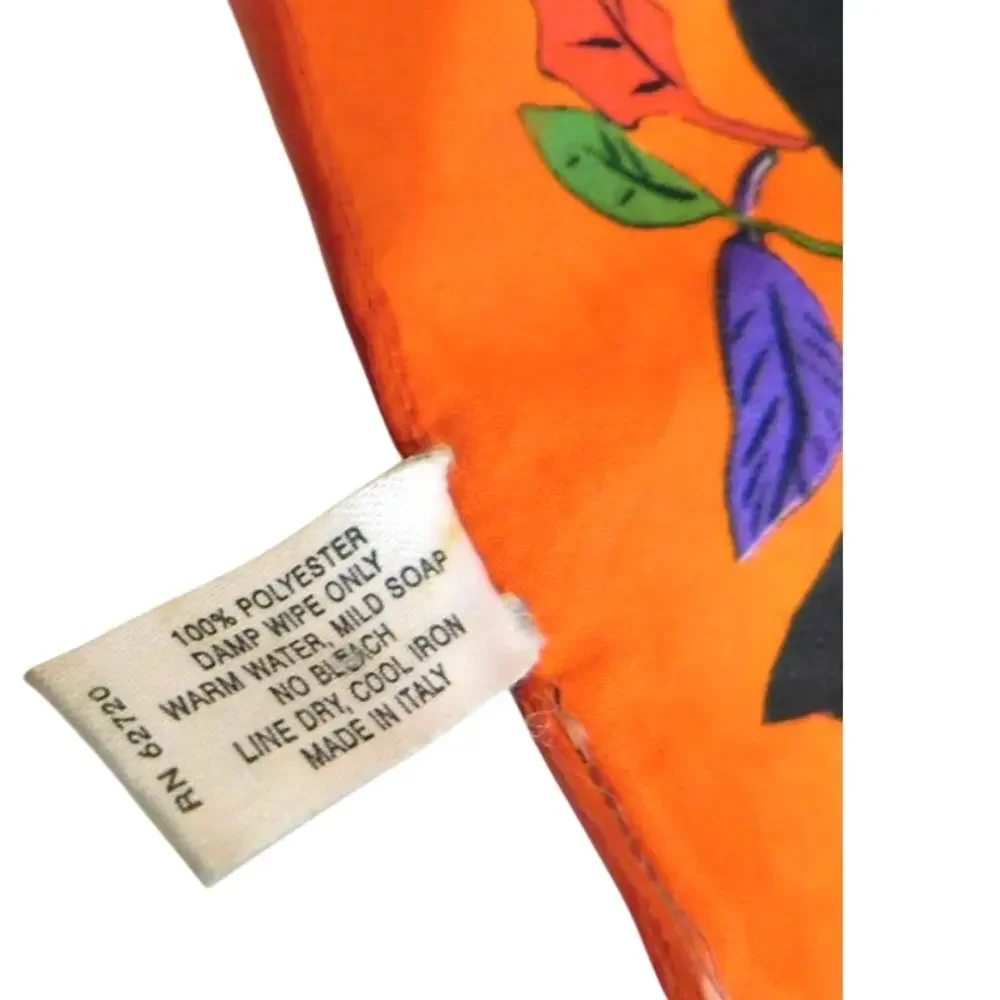 Vintage Accessory Street Halloween Scarf Pumpkin Witch Ghost Spider - Picture 4 of 10